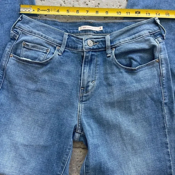Levi's 505™ STRAIGHT LEG WOMEN'S JEANS Mid rise Size 6 W28 x L38 - Picture 7 of 13